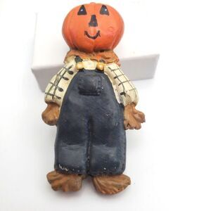 Pumpkin scarecrow Halloween vintage‎ brooch